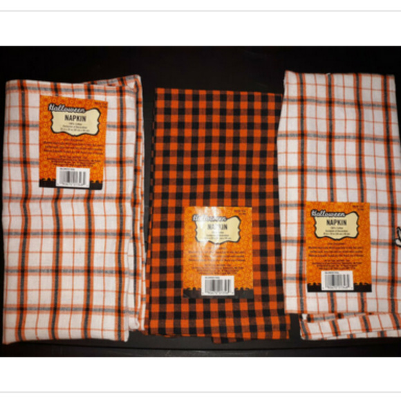 Target Other - 3 New Halloween 20 X 20 Cotton Napkins